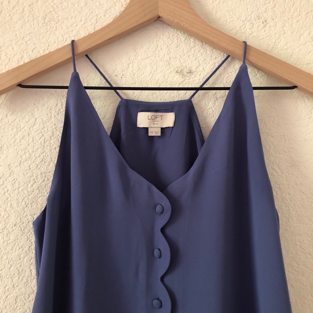 LOFT Outlet Scallop Button Front Cami - Picture 2 of 9